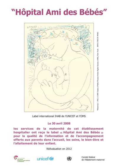 Plaque Hôpital Ami des Bébés